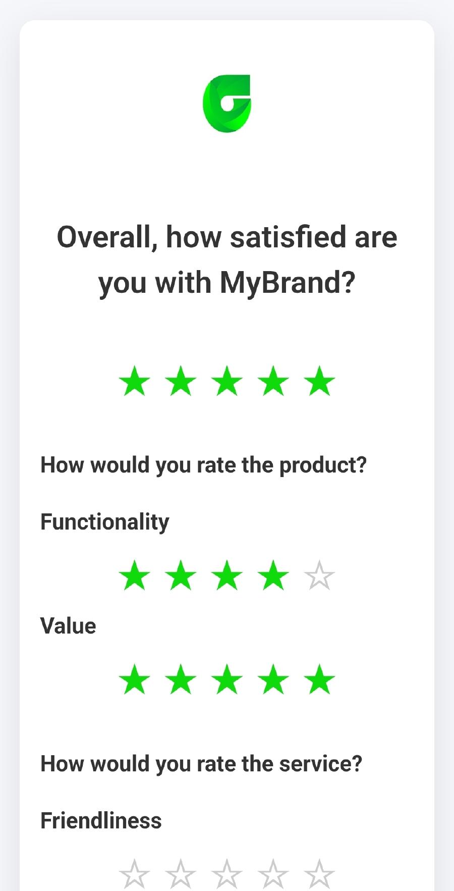 Brandable, beautiful & blazing-fast surveys
